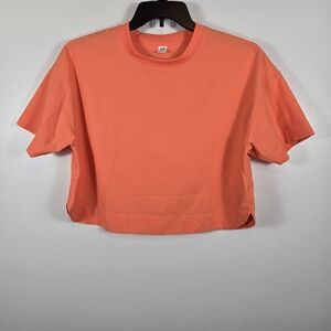 Old Navy Active Stretch Tech UV Oversized Crop Fit Athletic Top Orange Size XS
